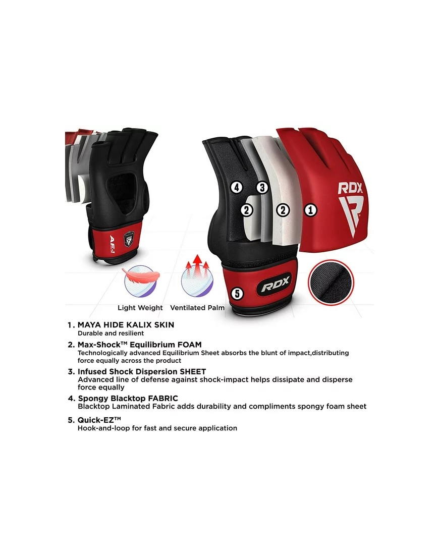 RDX – Gant de Grappling Rex Amateur Rf1  – Rouge