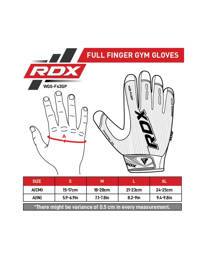 RDX – Gants de Gym Sublimation F43  Rembourrage – Gris