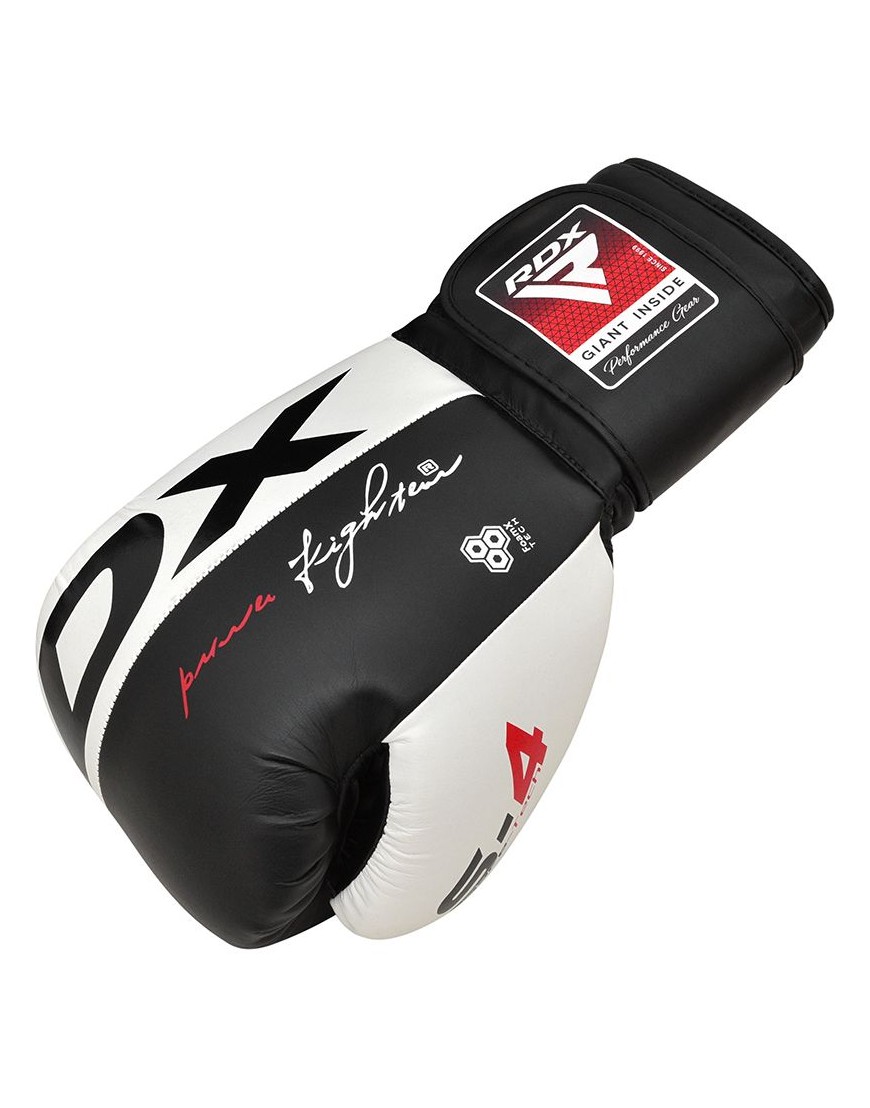 RDX – Gants de boxe en cuir S4  – Noir