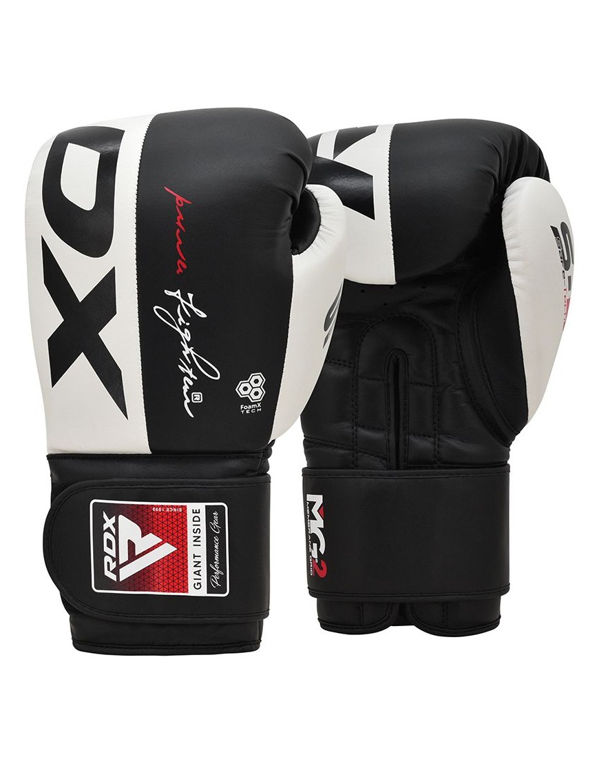 RDX – Gants de boxe en cuir S4  – Noir