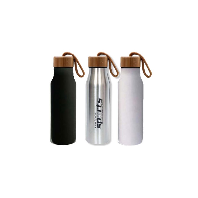 NEST – Gourde Isotherme Bamboo 500 Ml – blanc