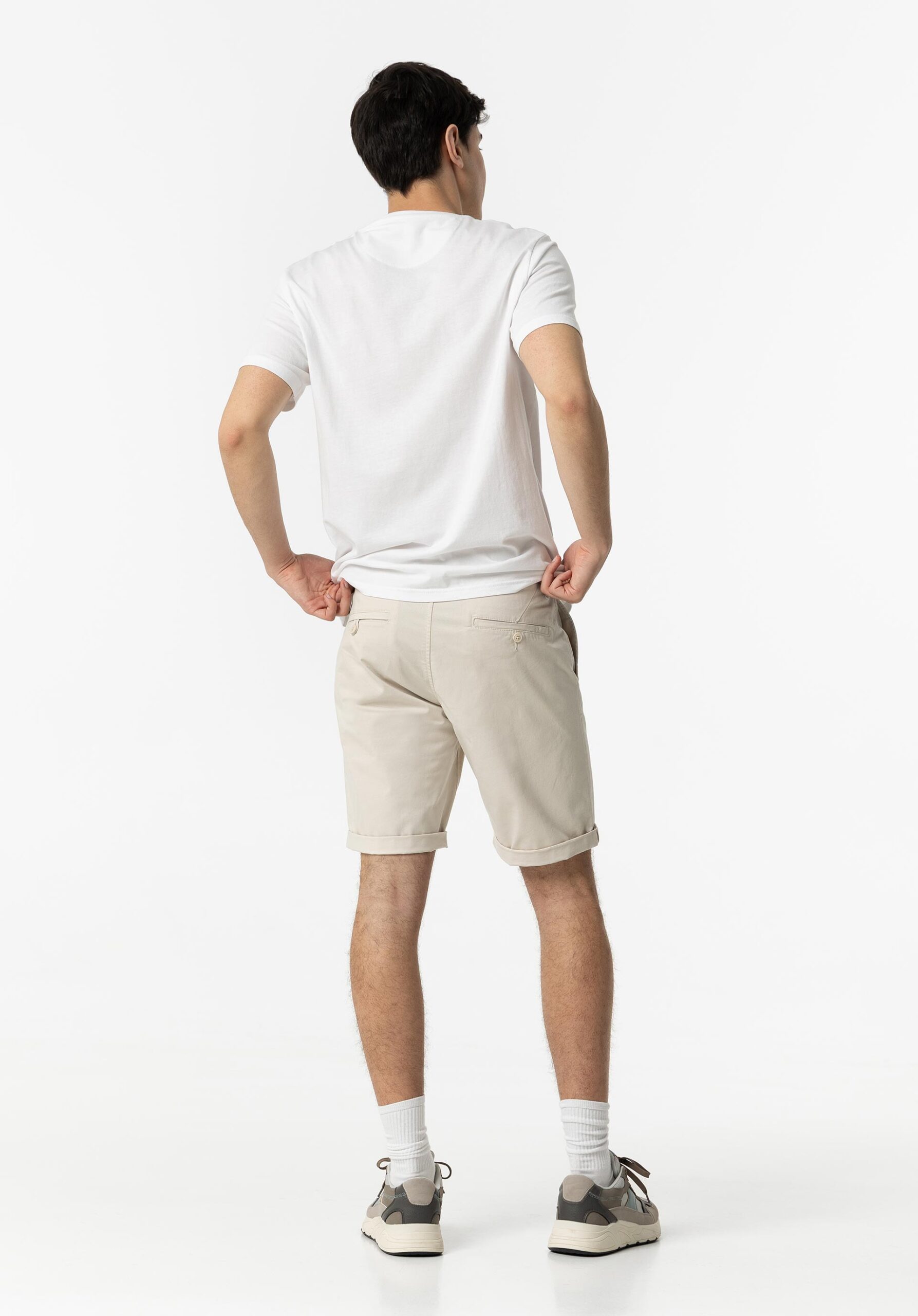Tiffosi Homme – Bermuda chino coupe slim Beige