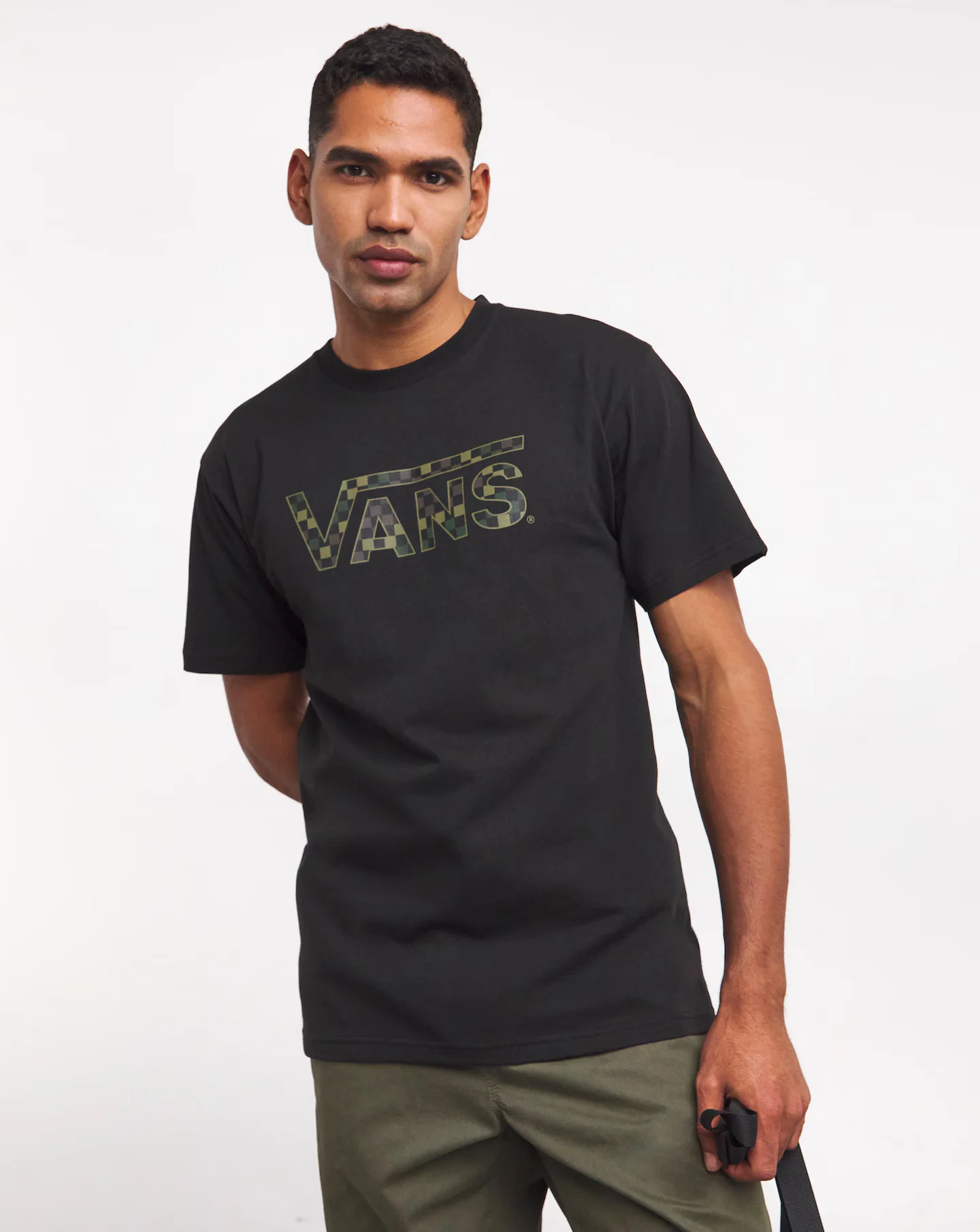 Vans Homme – T-shirt Vans Checkered manche courte noir