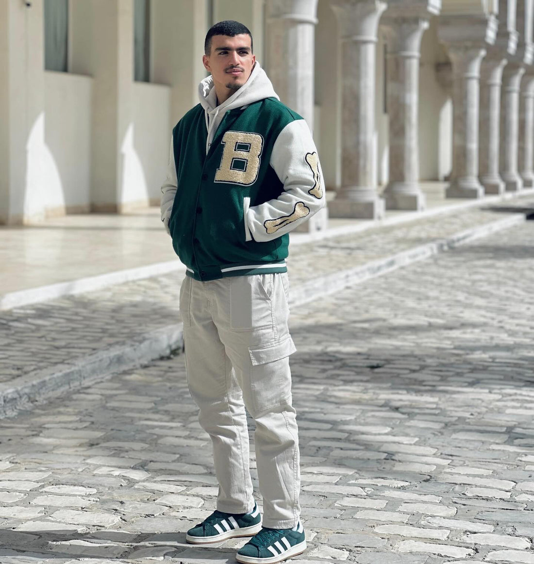 JEANZ Homme – Pantalon Cargo – Taille élastiqué – ECRU