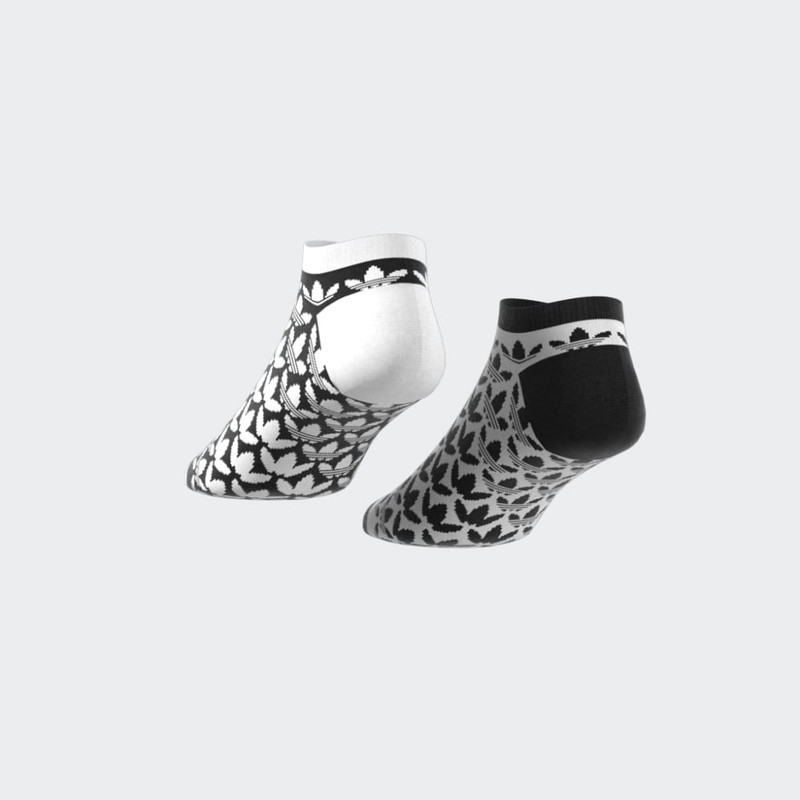 ADIDAS – Socquettes à imprimé monogramme (2 paires) – Blanc