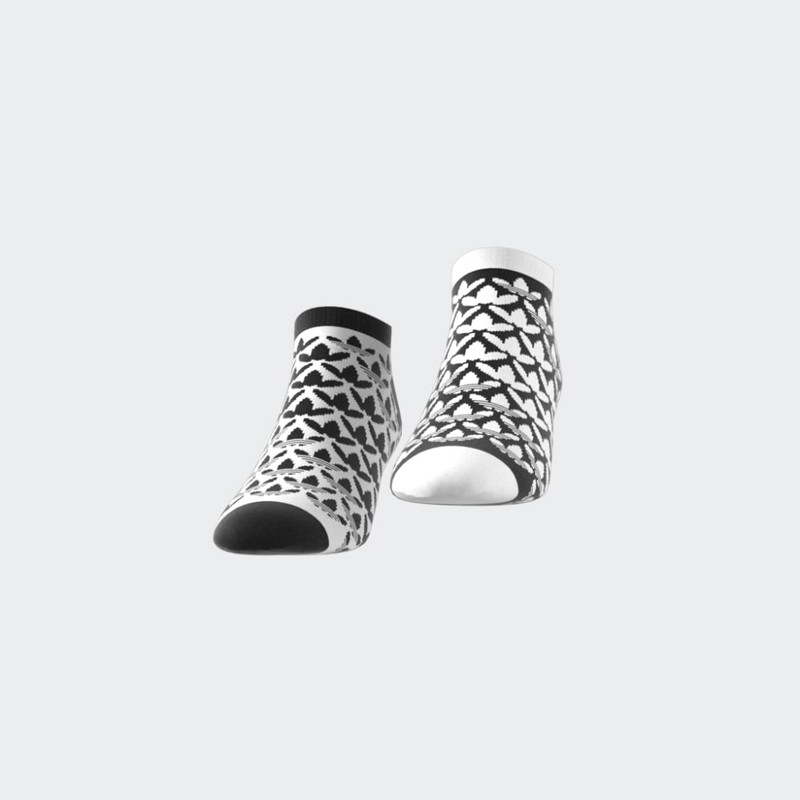 ADIDAS – Socquettes à imprimé monogramme (2 paires) – Blanc