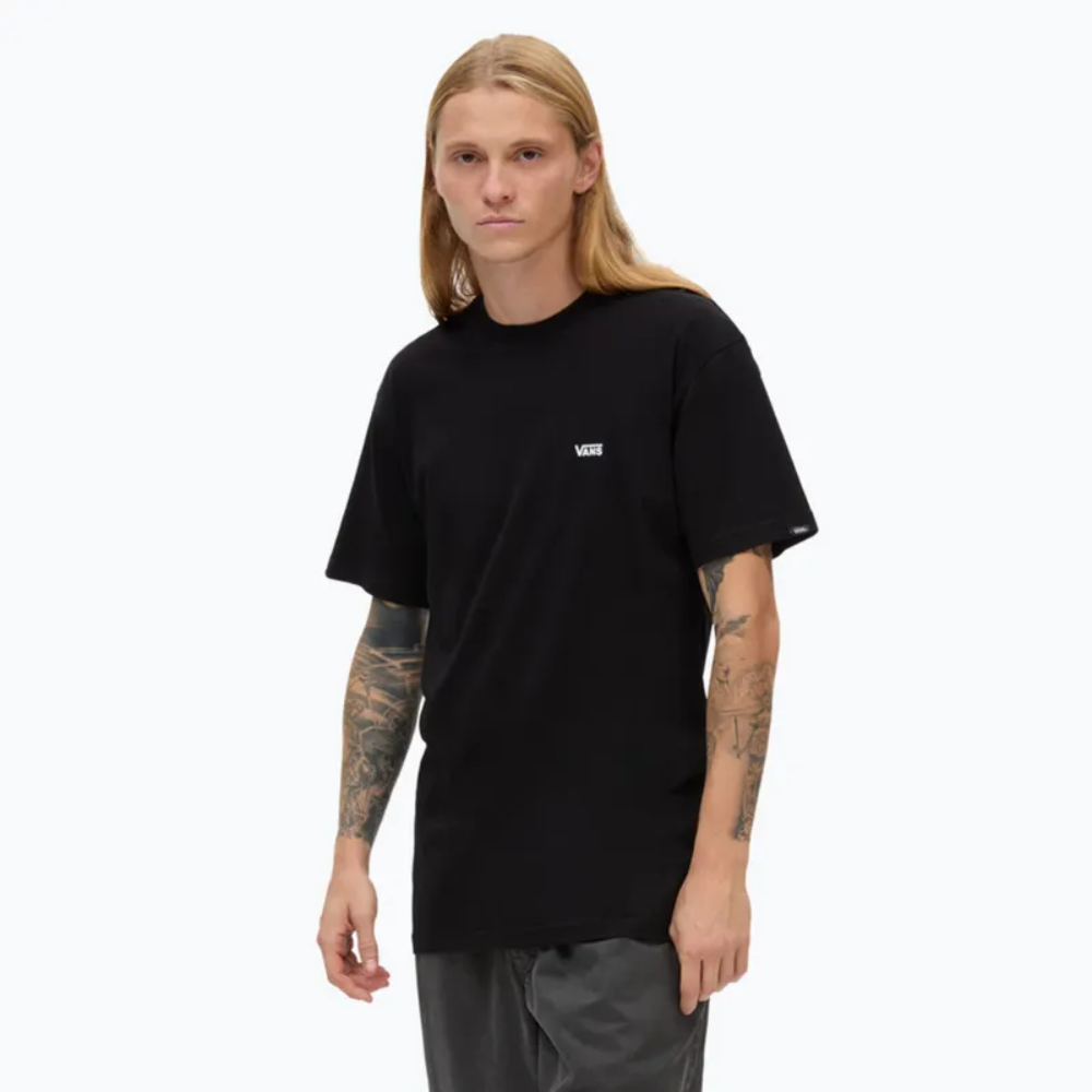 Vans -T-shirt Vans Mn pour homme avec logo sur la poitrine gauche – noir/blanc
