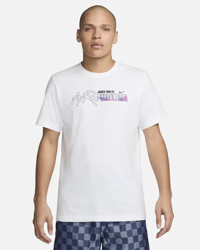 Nike Homme – T-shirt Nike – Blanc Imprimé