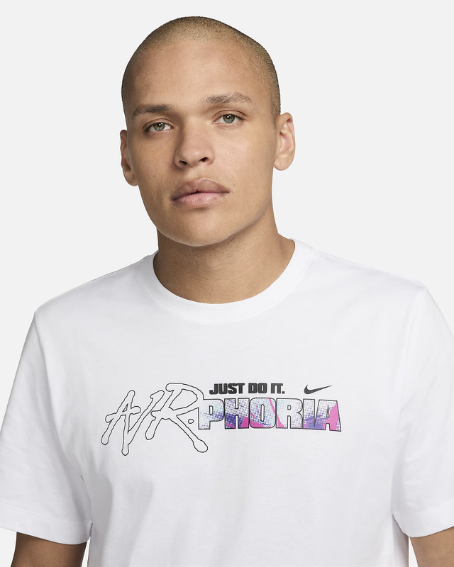 Nike Homme – T-shirt Nike – Blanc Imprimé