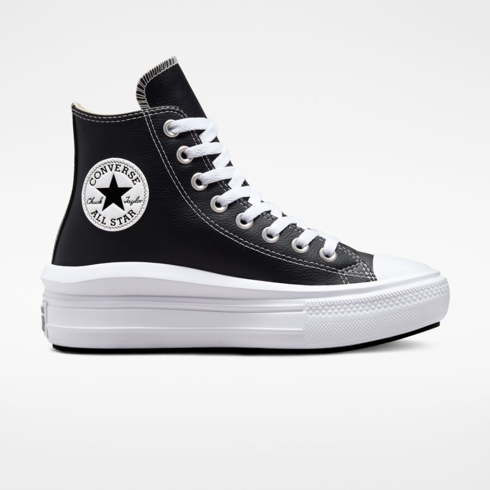 Converse – Chuck Taylor All Star Move Plateforme Cuir Noir