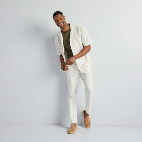 Kiabi Homme – Tee-shirt uni – Muscle fit Kaki