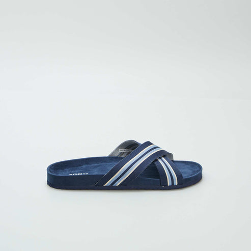 Kiabi Homme – Mules avec brides croisées BLEU