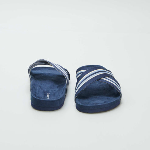Kiabi Homme – Mules avec brides croisées BLEU
