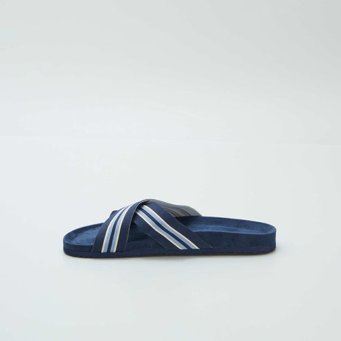 Kiabi Homme – Mules avec brides croisées BLEU