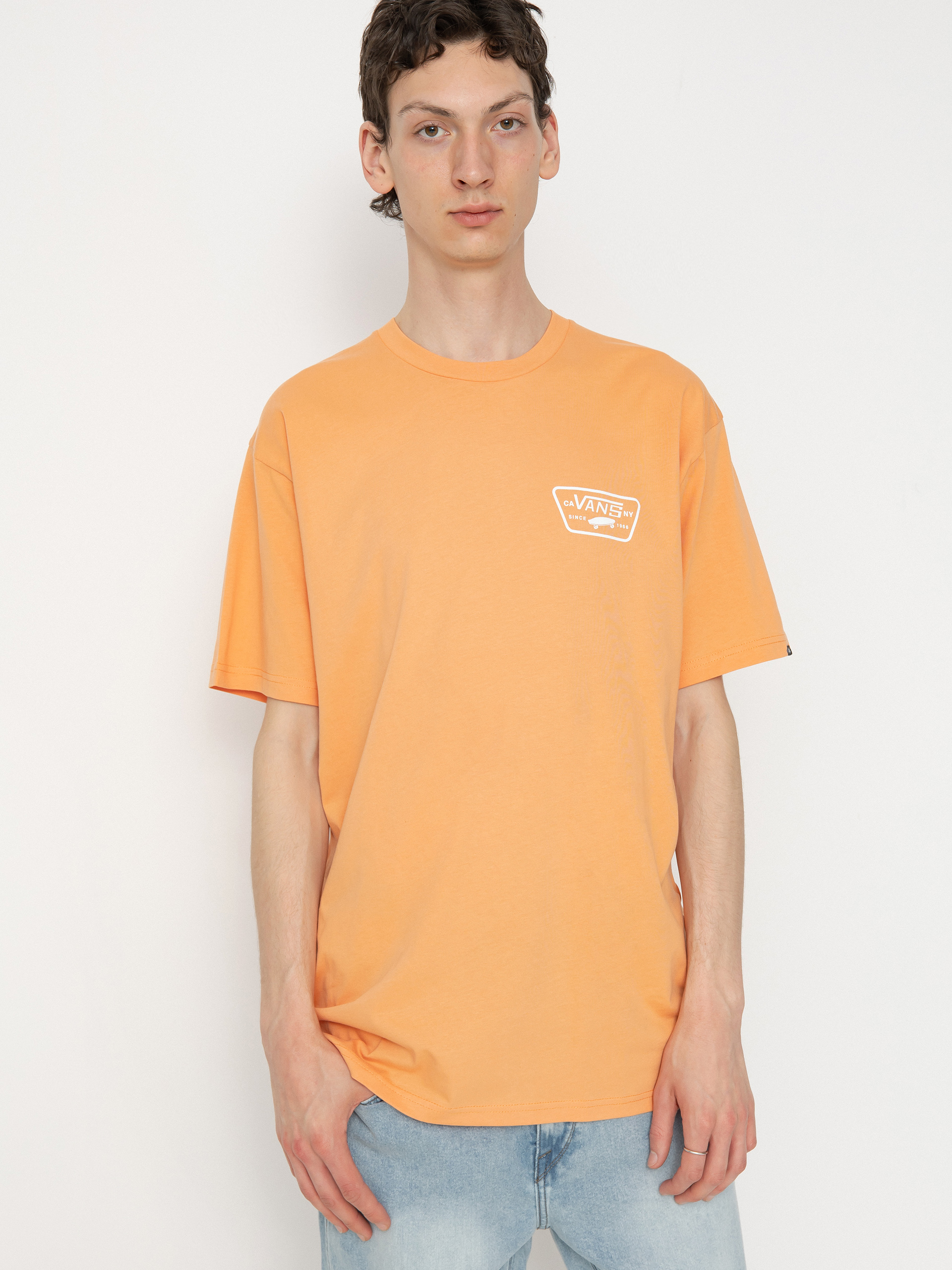 Vans –  T-shirt Vans Full Patch Back – orange (cuivre tan/blanc)