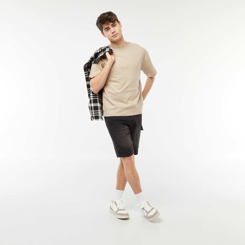 Kiabi – Bermuda en denim multi-poches NOIR