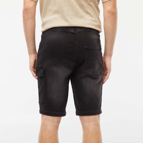 Kiabi – Bermuda en denim multi-poches NOIR