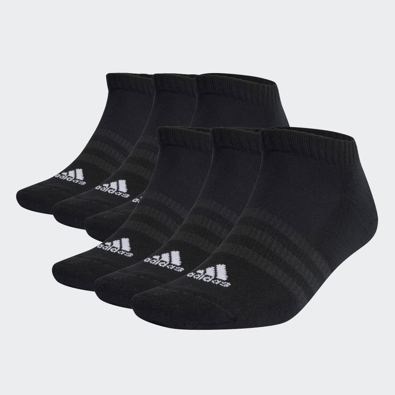 ADIDAS – Socquettes matelassées Sportswear 6 paires – Noir