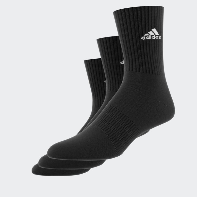 ADIDAS – Chaussettes matelassées (3 paires) – Noir