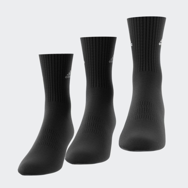 ADIDAS – Chaussettes matelassées (3 paires) – Noir