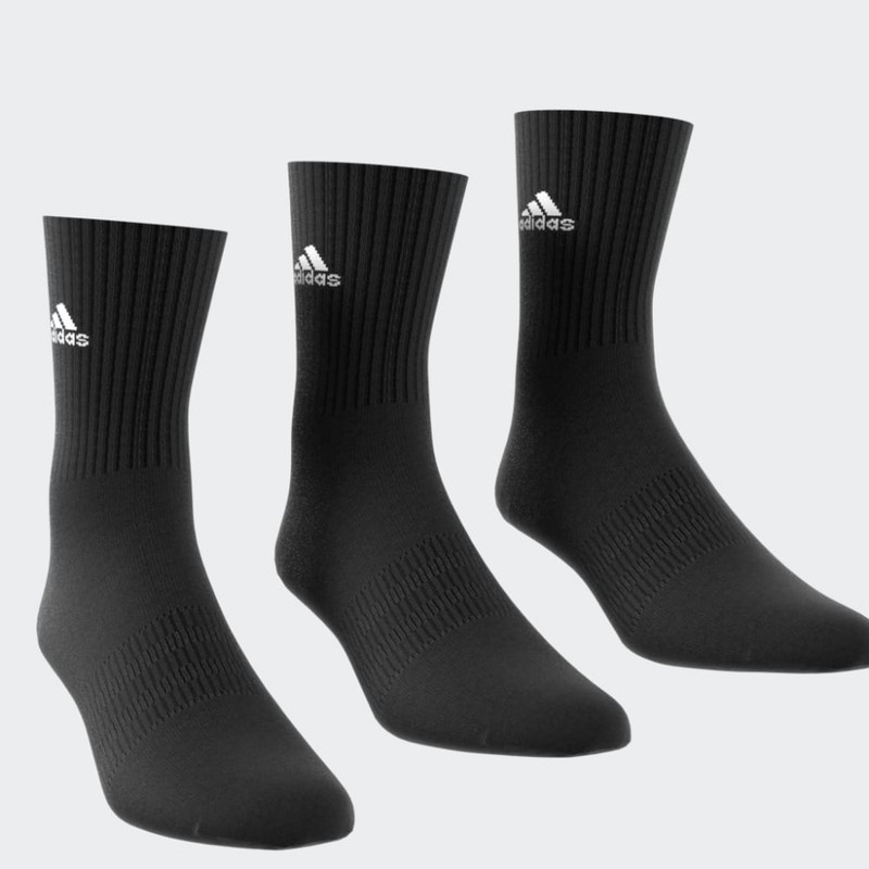 ADIDAS – Chaussettes matelassées (3 paires) – Noir