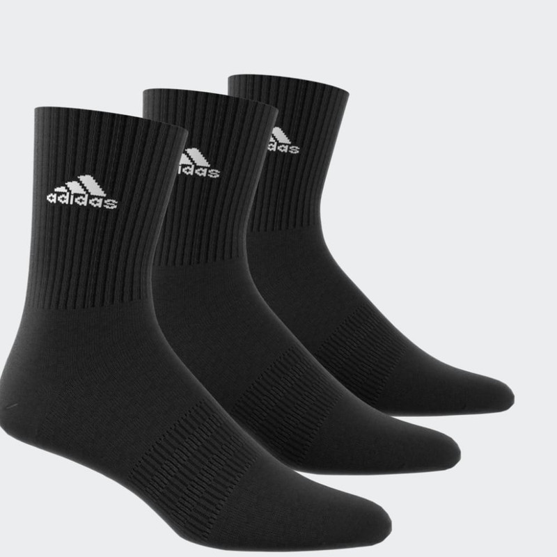 ADIDAS – Chaussettes matelassées (3 paires) – Noir