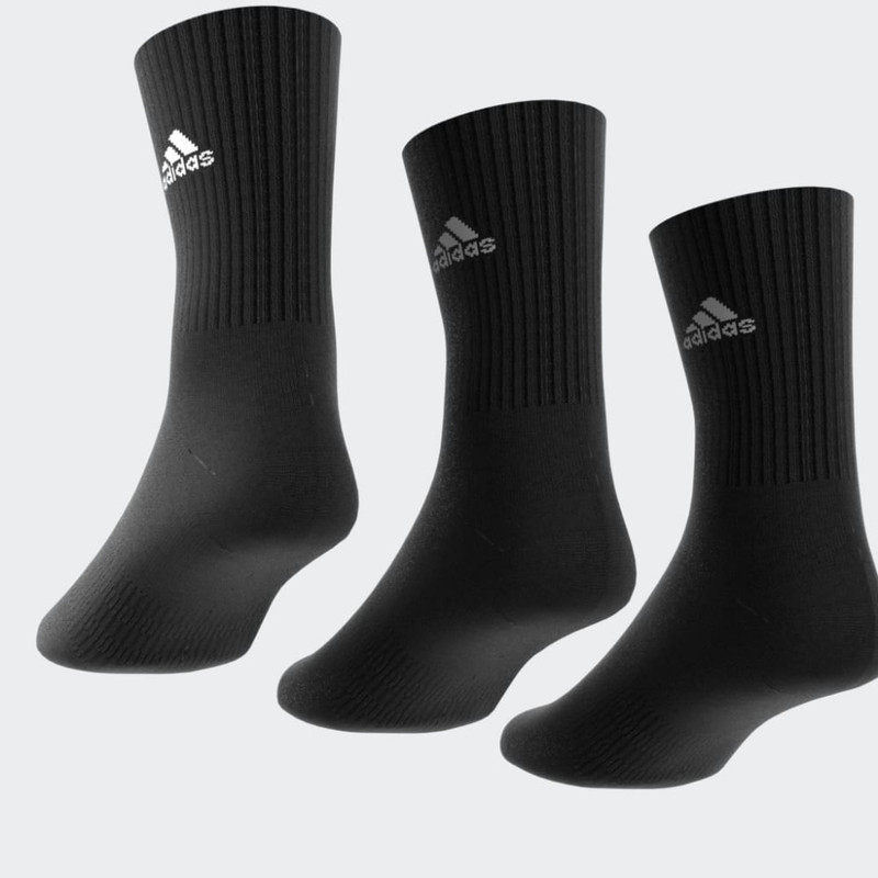 ADIDAS – Chaussettes matelassées (3 paires) – Noir