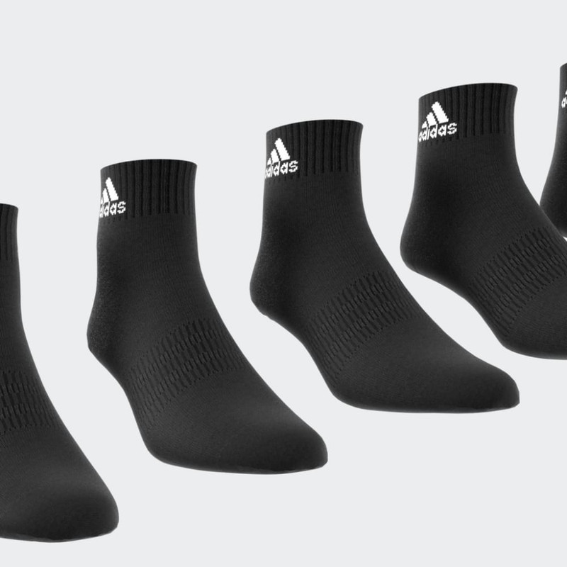 ADIDAS – Socquettes matelassées Sportswear (6 paires) – Noir