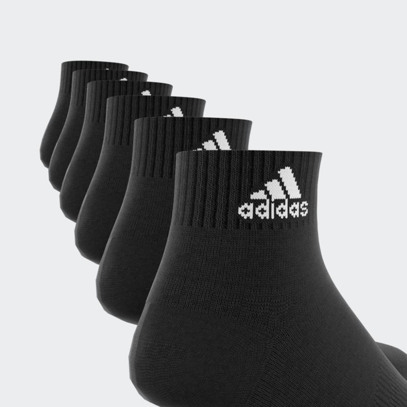 ADIDAS – Socquettes matelassées Sportswear (6 paires) – Noir