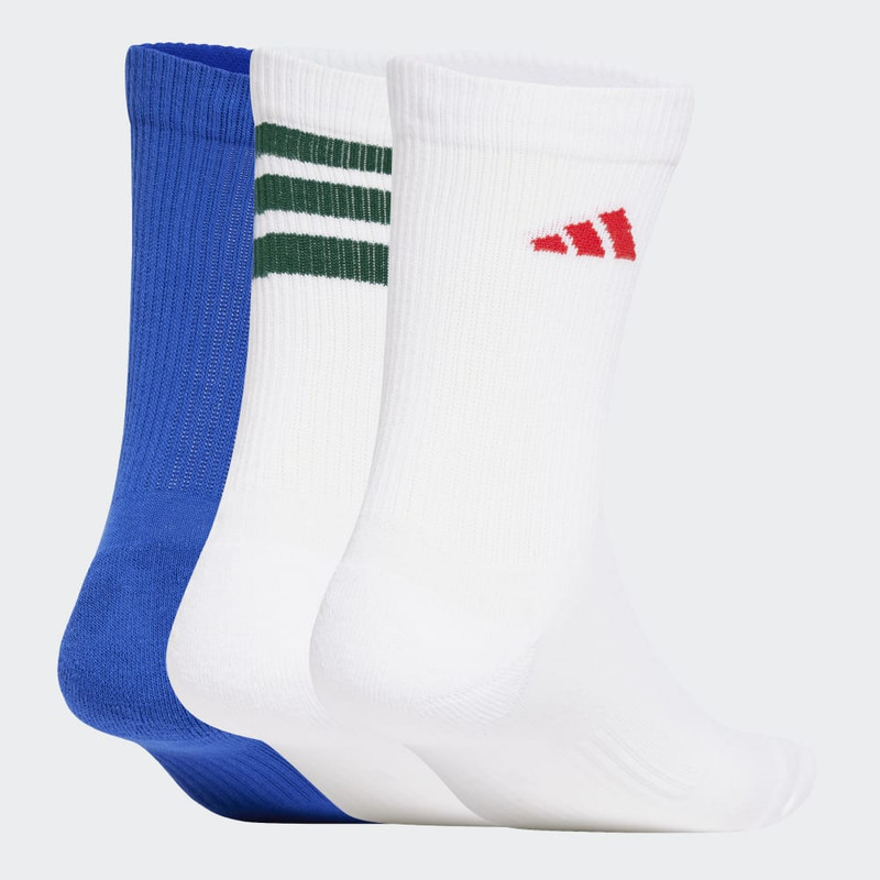ADIDAS – Chaussettes Logo (3 paires) – Blanc / Bleu roi