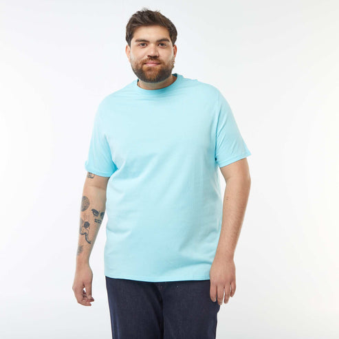 Kiabi – T-shirt uni en maille jersey BLEU