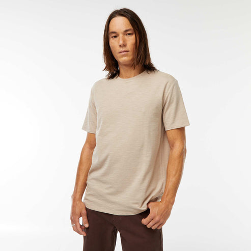 Kiabi – T-shirt manches courtes en maille fantaisie BEIGE