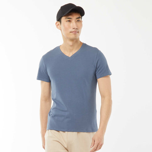 Kiabi – Tee-shirt regular stretch BLEU