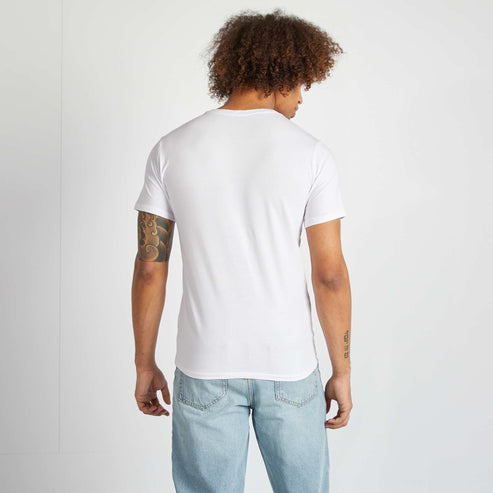 Kiabi – Tee-shirt regular stretch BLANC