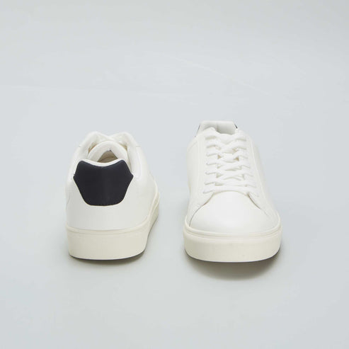 Kiabi – Baskets basses texturées BLANC