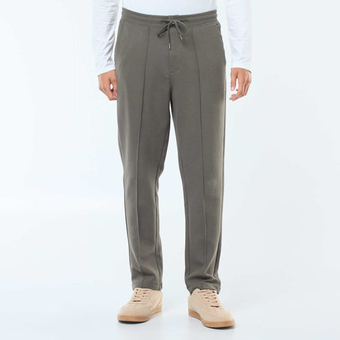 Kiabi – Jogging en maille piquée uni KAKI