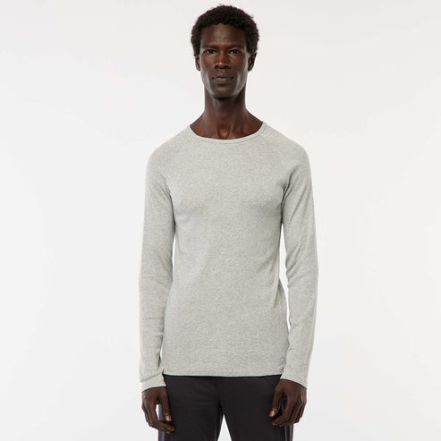 Kiabi – Tee-shirts basiques unis à manches longues GRIS