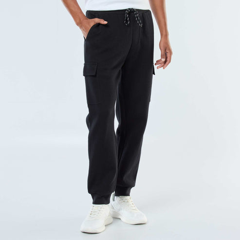 Kiabi – Pantalon de jogging multi-poches uni NOIR