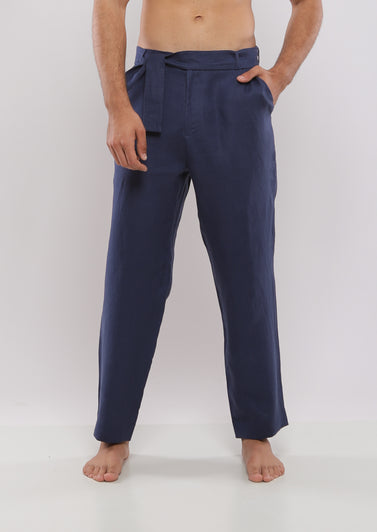 Dolce Mente -PANTALON Coupe Droite – Bleu