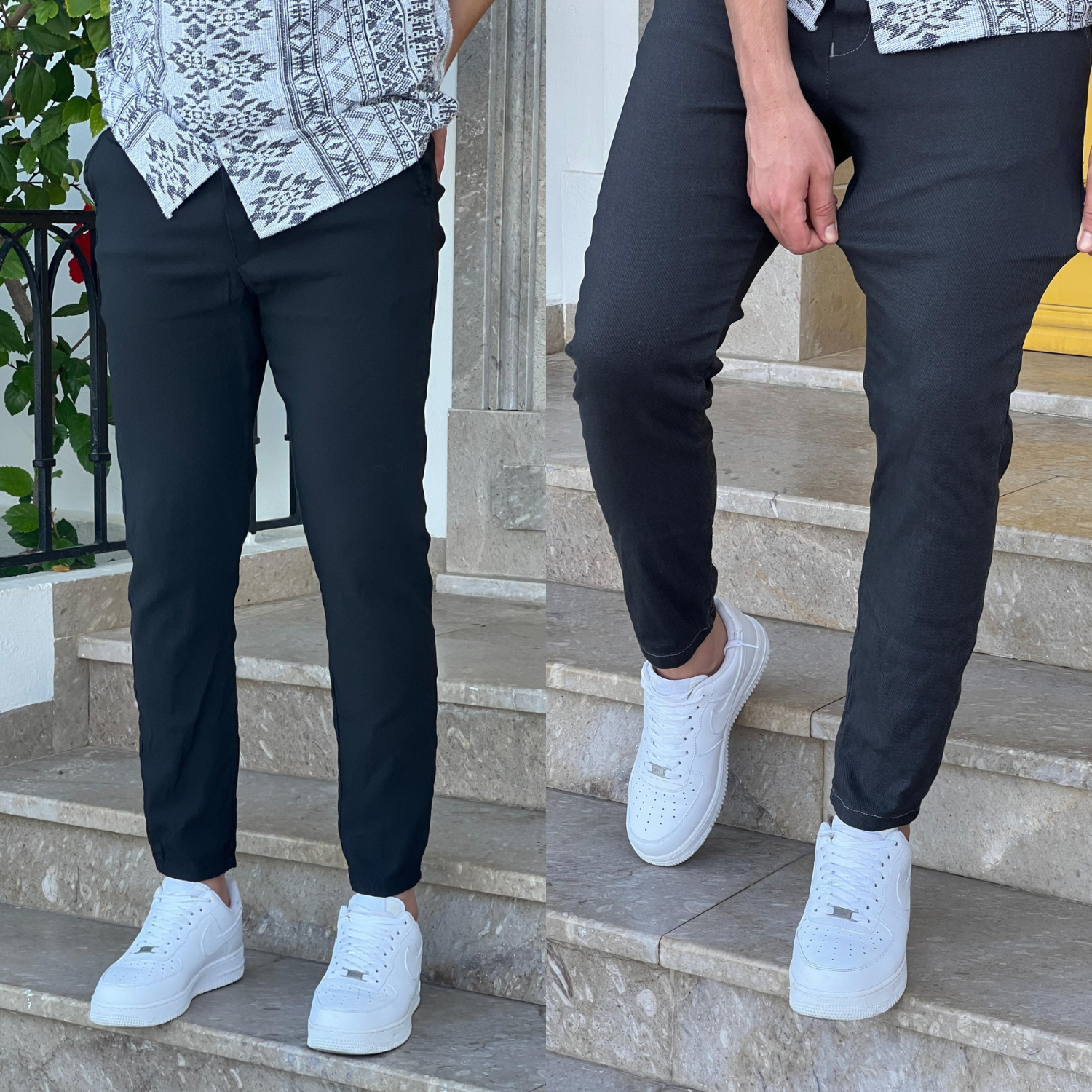 Jeanz – Pantalon Chino confort – Noir