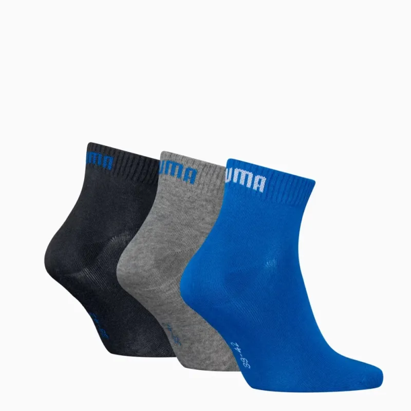 Puma – UNISEX QUARTER PLAIN 3P – Blue Gris