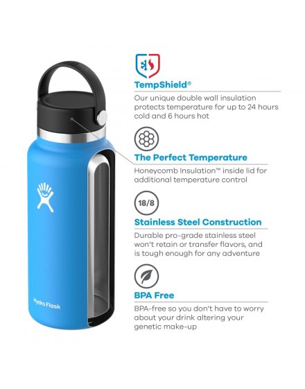 Hydro Flask – 32 OZ WIDE FLEX CAP RAIN SAMPLE