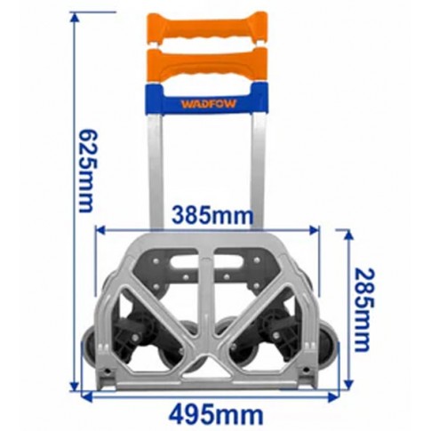 Chariot-diable pliant à 6 roues pour escaliers WADFOW WWB6A06