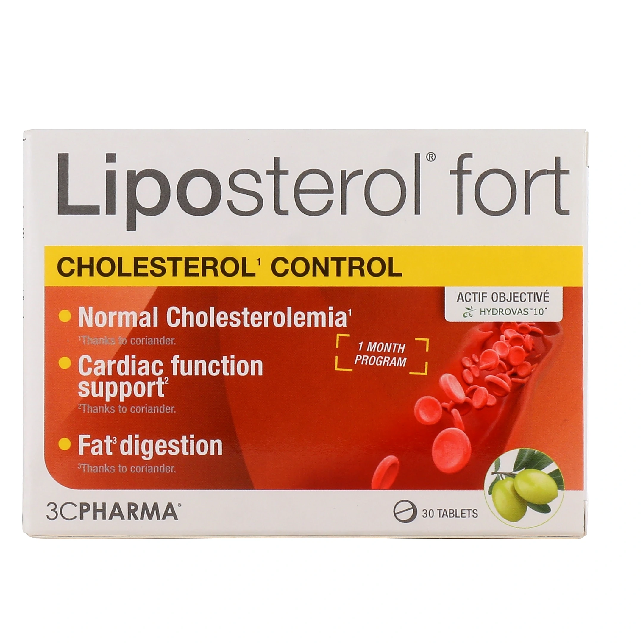 3 Chenes Liposterol Fort Contrôle du Cholestérol 30 Comprimes
