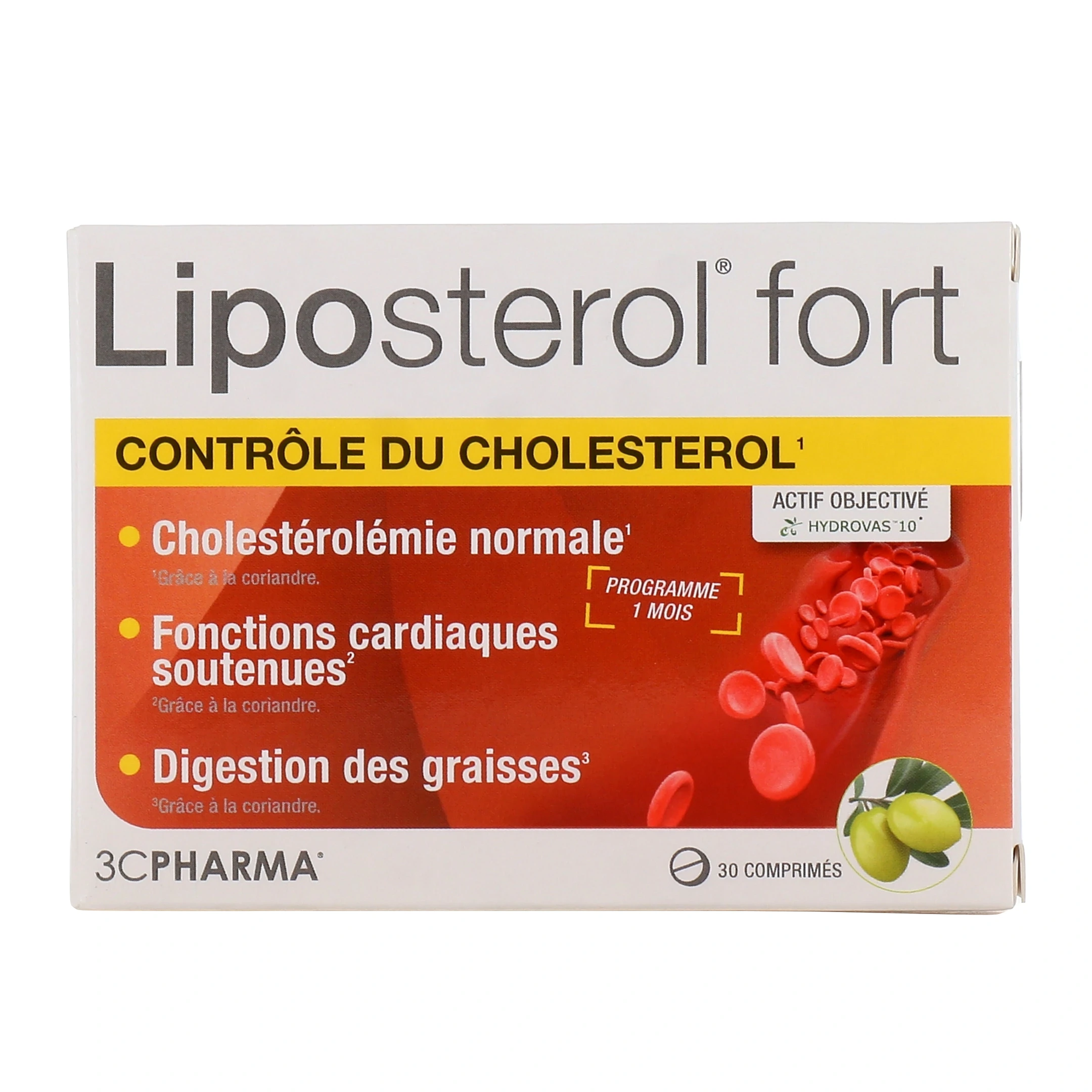 3 Chenes Liposterol Fort Contrôle du Cholestérol 30 Comprimes