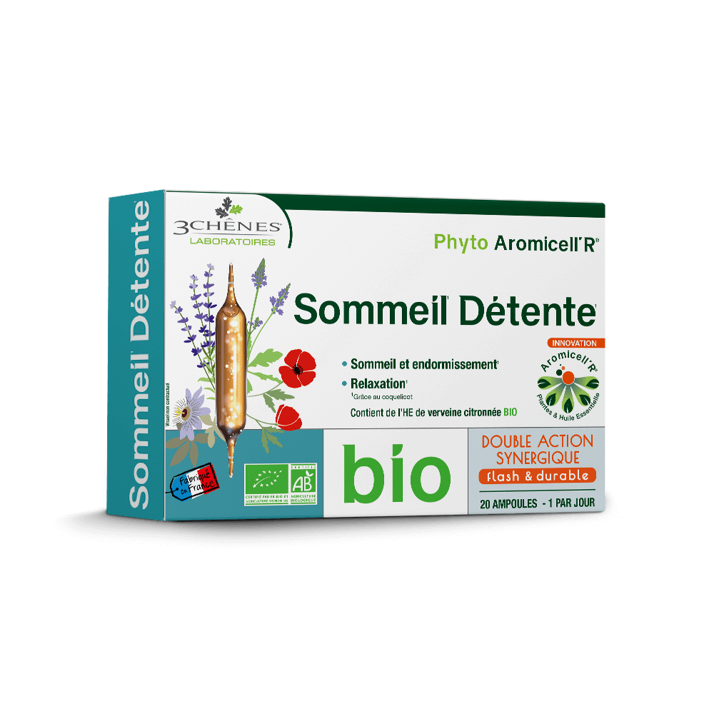 3 Chênes Phyto AromicellR Sommeil Détente 20 ampoules