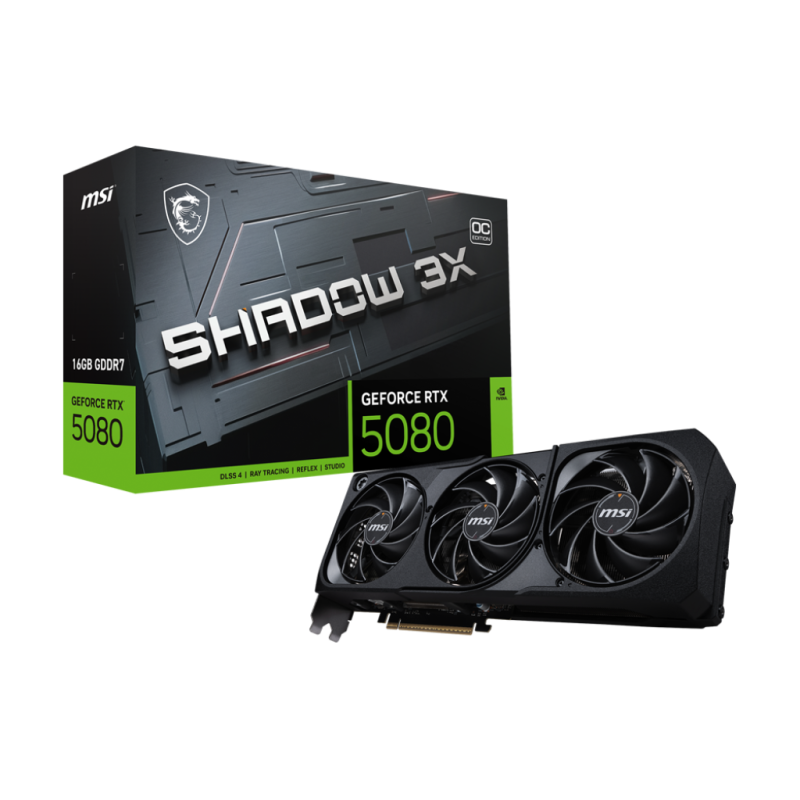 Carte graphique MSI GeForce RTX 5080 SHADOW 3X OC / 16 Go GDDR7