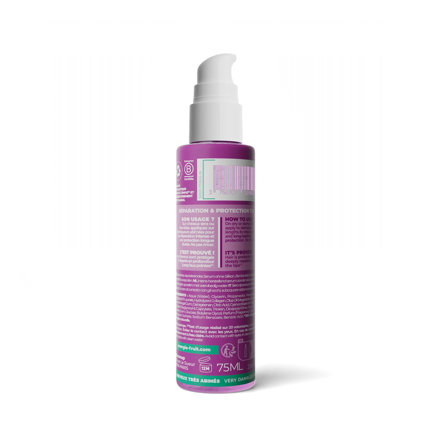 Energie Fruit Sérum SOS Soin Réparation Intense 75ml