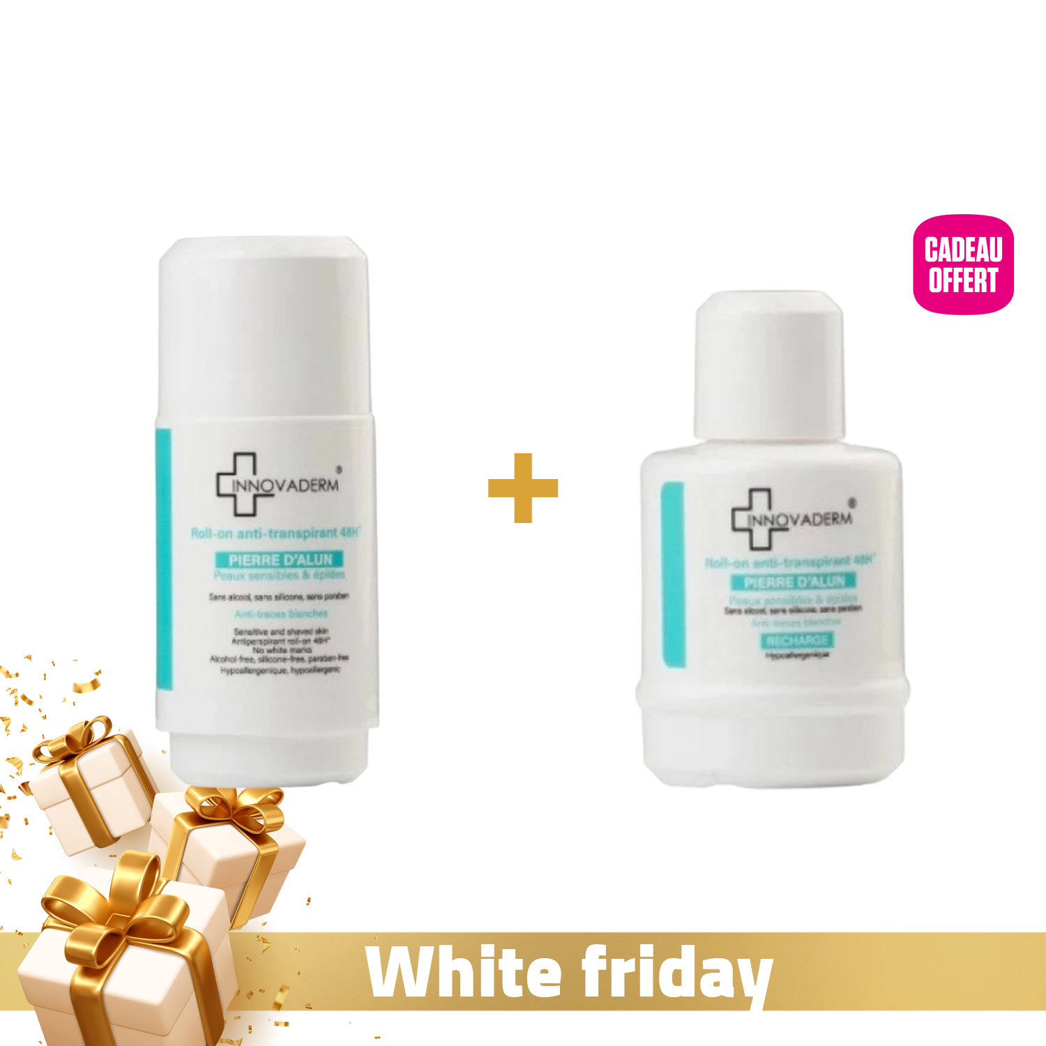 Innovaderm Roll On Anti Transpirant + Recharge Offerte