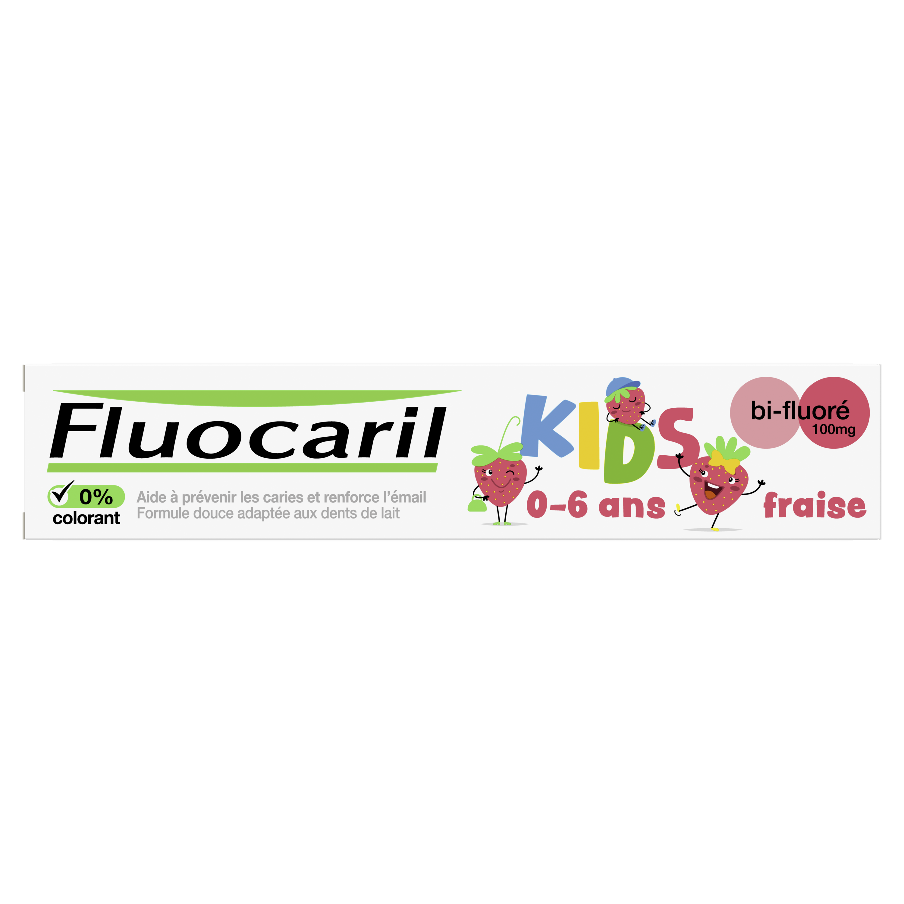 Fluocaril Dentifrice Kids Bi-Fluoré Fraise 0-6 ans 75ml
